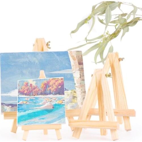 Mini Pocket Small Wooden Easel Drawing Table Artist Frame Stand Sketch Supplies Picture Painting Easel Kids Craft Art Set D V6X7
