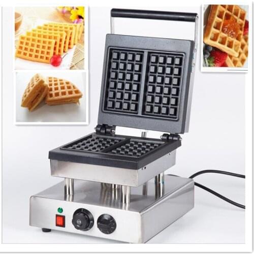 Rectangle Waffles Maker machine,Double Plate Waffle Backer machine,commercial and household timing woffle machine