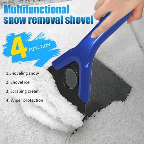 Multifunction Portable Effortless Car Windshield Ice Scraper Snow Shovel Removal Brush All-inclusive Fixed Design Wholesale