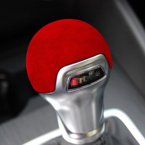For Audi A3(2014+) Q2(2018+) S3(2014+) TT(2015+) Suede Car Gear Shift Knob Cover Trim Styling Sticker