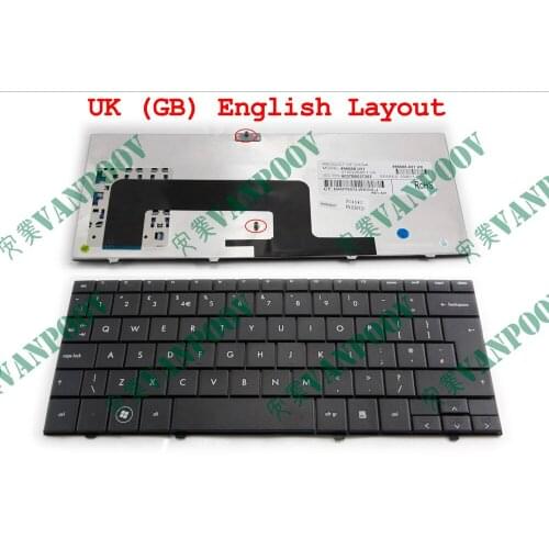New Notebook Laptop keyboard for HP Mini 700 1000 1100 Black UK GB English Version - 496688-031, 504611-031