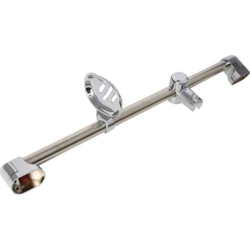 2021 New Stainless Steel Shower Head Holding Rod With Soap Box Adjustable Lifting Rods