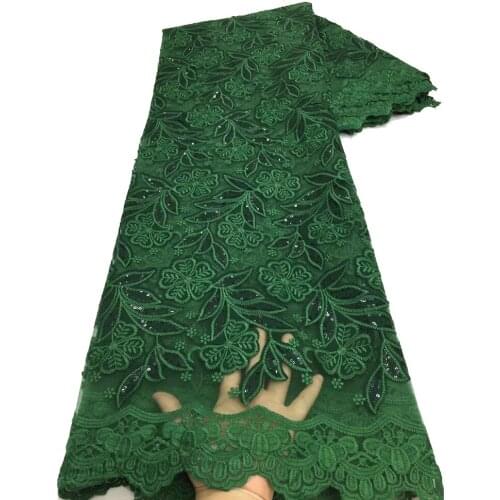 Latest African 3D flowers french sequins lace fabric 2019 high quality women bridal Nigerian beaded wedding french tulle lace