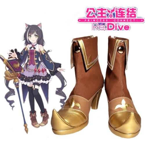 Anime Kyaru Cosplay Shoes Princess Connect! Re:Dive Boots Kiruya Boot Girlss High Heel Boots Custom Made any size