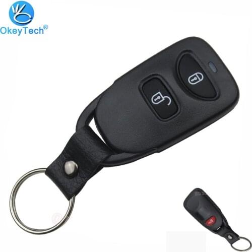 OkeyTech 2+1 Button Keyless Entry No Battery Holder Remote Car Key Shell Replacement Cover Case Fob For Hyundai IX25 Tucson Key