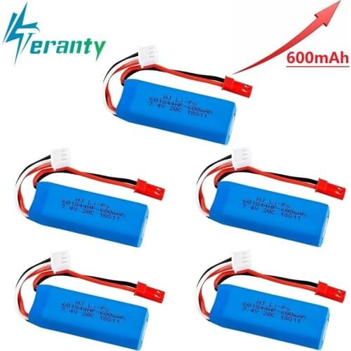 Original 7.4V 450mAh 20C Lipo Battery for WLtoys K969 K979 K989 K999 P929 P939 RC Car Parts 2s 7.4v Battery 5pcs/lots