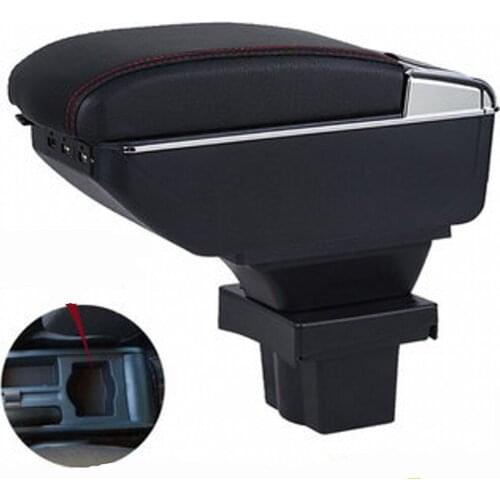 Armrest box For Skoda Yeti Octavia A5 MK2 2005-2012 Dual layer heighten central Store content storage box ashtray USB Charging