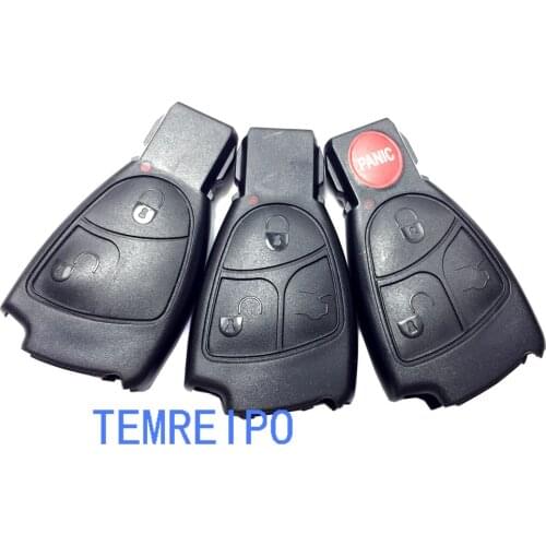 Replacement Car Key Cover For Benz C E S M CLS CLK GLK GL Class Smart Key Shell without battery holder and blade