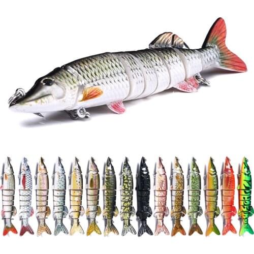 12.5cm 20cm Sinking Wobblers 8 Segments Fishing Lures Multi Jointed Swimbait Hard Bait Fishing Tackle For Bass Isca Crankbait