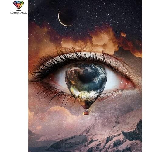 XUEQIXIAOZU Full Round eye Diamond drawing Diamond embroidery 5D DIY Diamond setting Mosaic painting gifts 2020 New