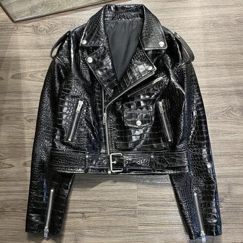 Genuine leather jacket ladies real leather jacket women real lambskin jacket