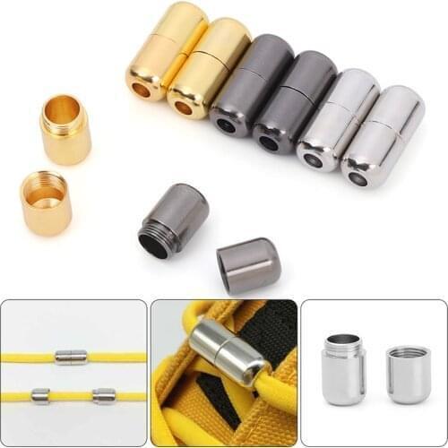 1Pair Metal Shoelaces Lock No Tie Shoelaces Metal Lace Lock DIY Sneaker Kits Color Silver Gold Black Metal Lace Buckle