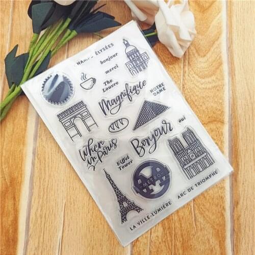 11*16CM Hot selling building transparent seal clear stamp silicone seal roller stamp DIY scrapbook album / card production