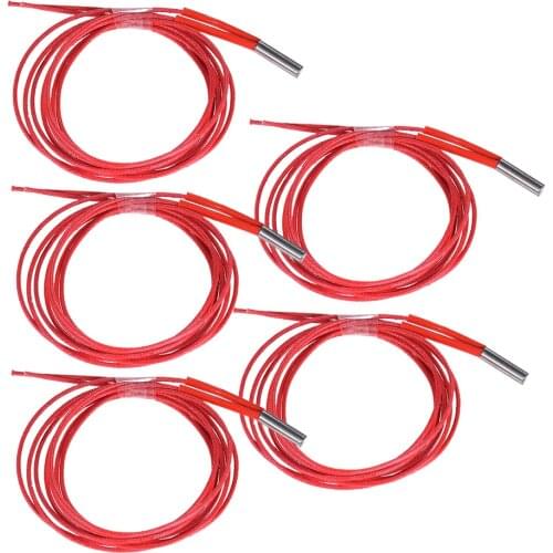 2pcs 12V 24V 40W Cartridge Heater Electric Heating Tube 1M 6*20mm For CR-10 CR-10S Ender-3 RepRap i3 3D Printer hotend parts