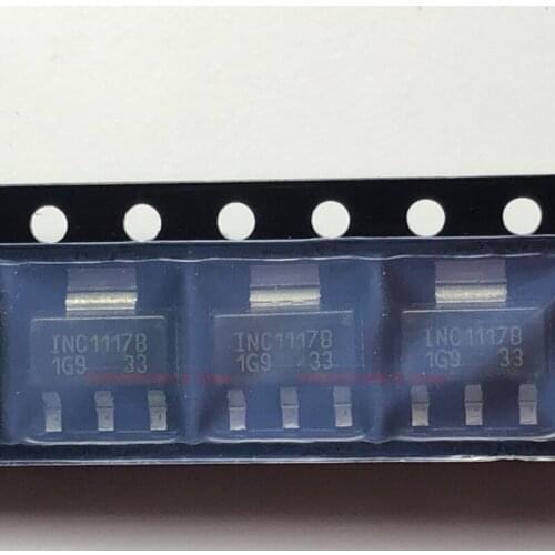 20pcs INC1117BCW33RP SOT-223 INC1117B INC1117B-3.3V INC1117-3.3V 1A low dropout fast response positive fixed regulator 100% new