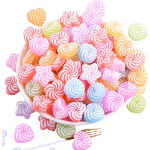30-100pcs Simulation Love Pentagram Sugar Food Art Supply Flatback Resin Cabochon DIY Decorative Craft Scrapbooking Phone Decor