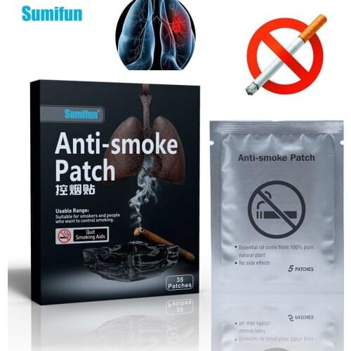 35pcs Natural Herbal Extract Nicotine Anti Smoke Patches Cessation Relieve Smoking Cravings Medical Plaster Body Health Care