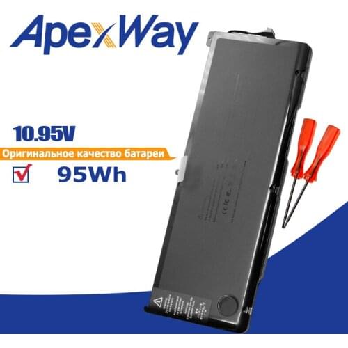 Apexway 10.95V 95Wh A1383 Laptop Battery For Apple MacBook Pro 17" 2011 A1297 020-7149-A10 MC725LL/A MD311LL/A MB604LL/A