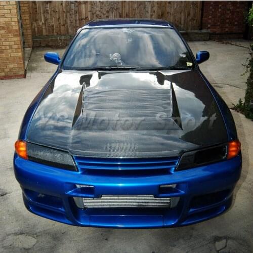 Car Accessories FRP Fiber Glass Headlight Cover Fit For 1989-1994 R32 GTS GTR LHS Vented Headlight Intake Replacement