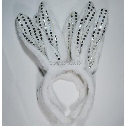 Free shipping 100pcs/lot pink headwear bunny ears headband hair braid hair accessory for Easter party supplies