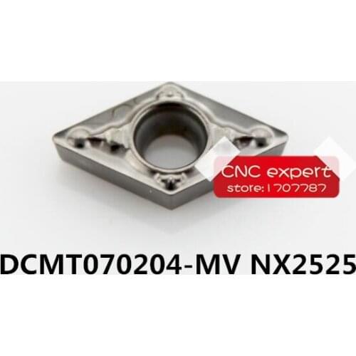 Free Shipping DCMT070202-MV NX2525/DCMT070204-MV NX2525/DCMT070208-MV NX2525 Turning blade,Suitable for SDJCR/SDACR Lathe tool