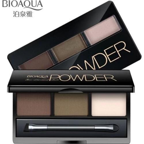 2019 Rushed New Sobrancelha Eyebrow Bioaqua Brand Professional Kit Eyebrow Powder + Wax Palette Makeup Shadow Enhancer Brush