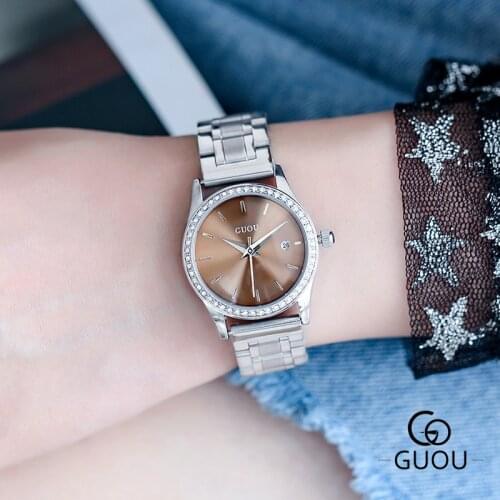 Diamond Women Watches Top Luxury Brand Fashion Casual Ladies Waterproof Quartz Watch Leather Dress Girl Clock Relogio Feminino