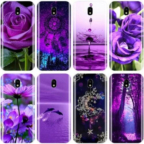 Infinity on purple Cover Soft Silicone Phone Case For Samsung Galaxy J3 J4 J6 J8 2018 J3 J5 J7 2017 J5 J7 2016 J3PRO J7 PLUS