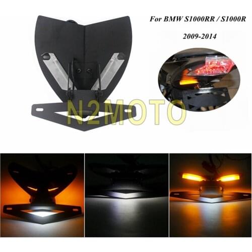 Rear License Plate Holder For BMW S1000RR S1000R Motorcycle Tail Tidy LED Integarted Fender Eliminator Kit w/ Signal Tail Light