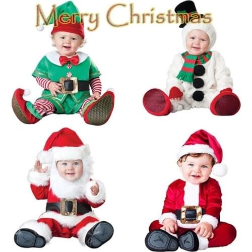 2019 Christmas Baby Kids Elk Snowman Christmas Tree Decor Jumpsuit Autumn Winter Halloween Christmas Cosplay Costume