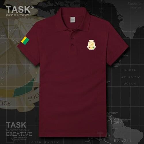 Army Republic of Guinea GIN Guinean GN Short sleeve polo shirts cotton casual Slim Fit Breathable Business shirt golf tennis men