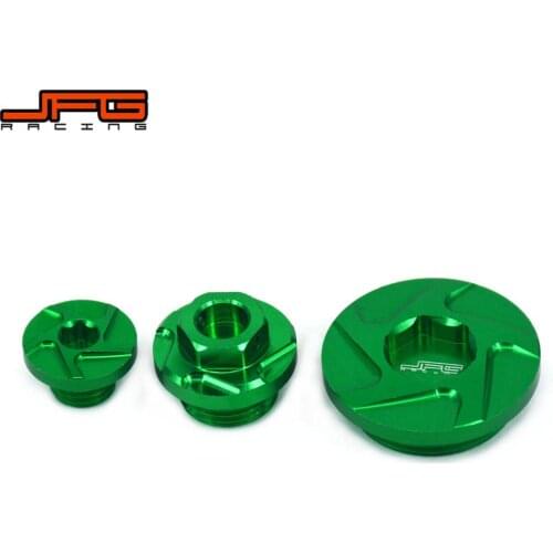 Motorcycle CNC Engine Timing Caps Oil Filler Plug Crankcase Cover For KAWASAKI KX250F 11-16 KX450F 09-16 KLX450R 08-15 KX250 19