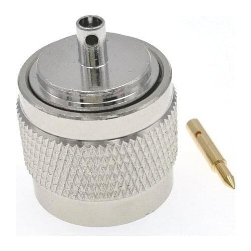 N Plug Male Straight RF Connector Solder For Semi Rigid .086" Cable RG405