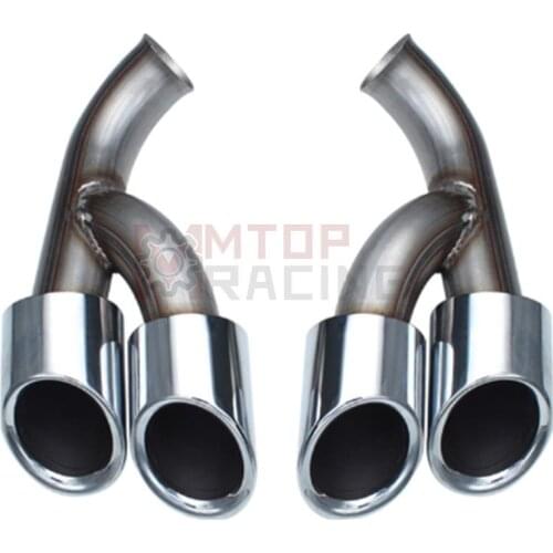 Exhaust Muffler Pipe Tips Silver Stainless Steel For Porsche Cayenne 2015 2016