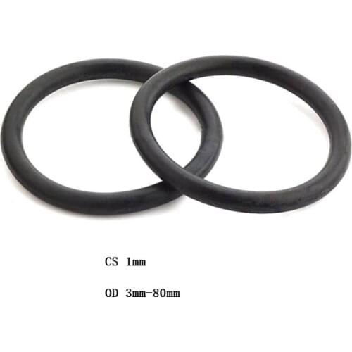 1mm Nitrile O-Ring NBR Rubber Seal Washer O Ring OD 3mm-80mm