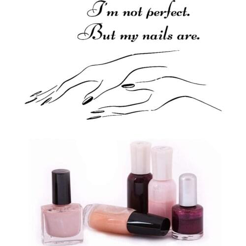 Nail Bar Wall Decal Quotes Manicure Pedicure Window Sticker Vinyl Decals Girls Bedroom Decoration Stickers Wallpaper G582