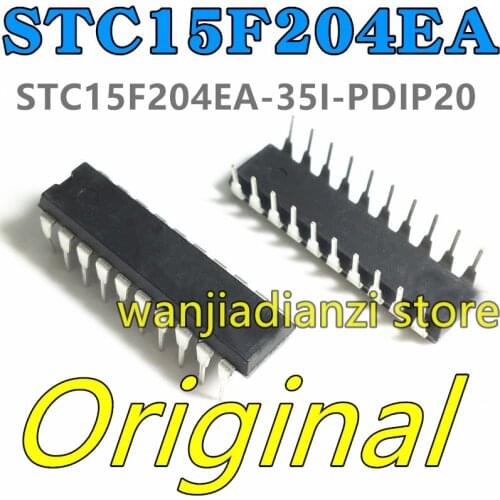 NEW STC Single-chip STC15F204EA microcomputer STC15F204EA-35I-PDIP20 DIP20 Single chip microcomputer, micro controller chip