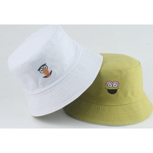 Cartoon Baby Bucket Hat Reversible Cotton Fisherman Fishing Hats Kids Summer Toddler Boys Girls Panama Sun Cap