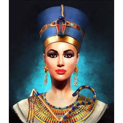 Full Square/Round DIY Diamond Painting cross-stitch queen of Egypt Mosaic 5D Embroidery Full Display Rhinestone Home Decor YG537