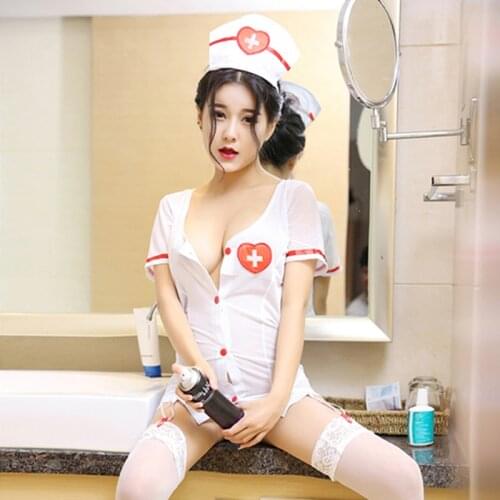 S M L Women Sexy Nurse Erotic Costumes Maid Lingerie Sexy Role Play Erotic Lingerie Sexy Underwear Games Cosplay Uniform