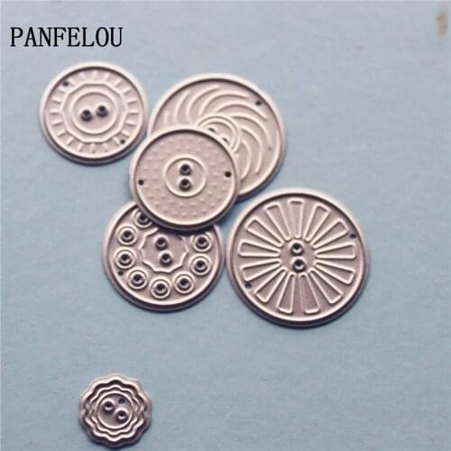 PANFELOU Metal craft Delicate buttons paper die cutting dies for Scrapbooking/DIY Valentines day wedding New year cards