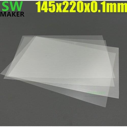 4pcs 145x220mm 0.1mm thickness FEP Replacement Sheet 0.1mm Thick PTFE Film for Wanhao Duplicator 7 D7 / Photon