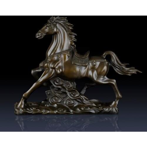 Pure copper horse to success ornament home handicraft animal statue decoration figurine