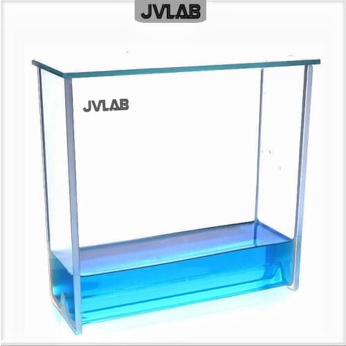 TLC Developing Tank - Square Double Glass Tank Laboratory Double Tank Solvent Glass Staining Chamber Dimension(L*H) 200*200mm