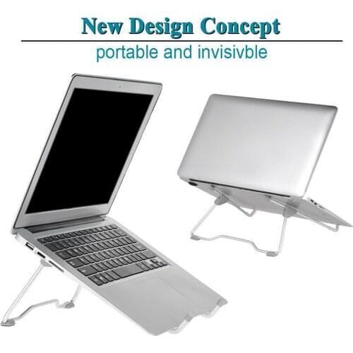Universal Foldable Aluminum Laptop Stand Folding Adjustable Holder Rack for Notebook Tablet Invisible Cooling bracket