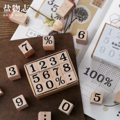 Vintage week month numeric characters stamp DIY wooden rubber stamps for scrapbooking stationery scrapbooking standard stamp