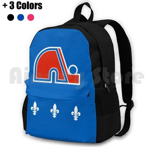 Vintage Quebec Hockey-Retro Nordiques Outdoor Hiking Backpack Riding Climbing Sports Bag Defunct Team Old Team Defunct Hockey