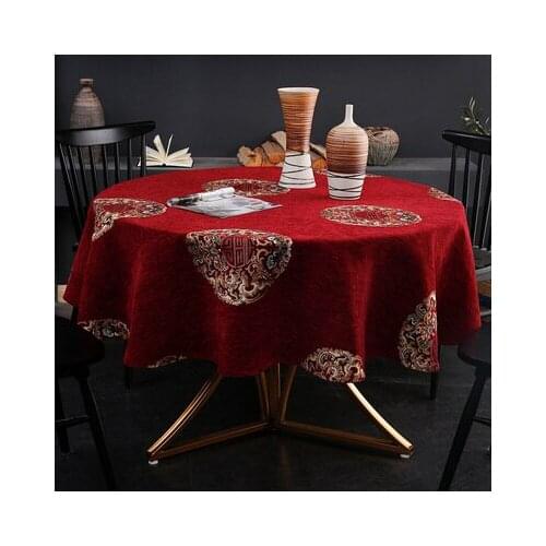 High-end luxury table cloth, European round table cloth, simple and fresh round table cloth for household coffee table