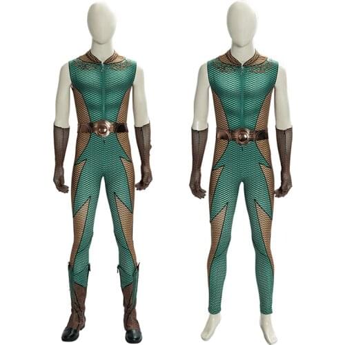 Adult Men Halloween Boys Deep Green Fight Suits Cosplay Costume Outfit Party Full Props Suit