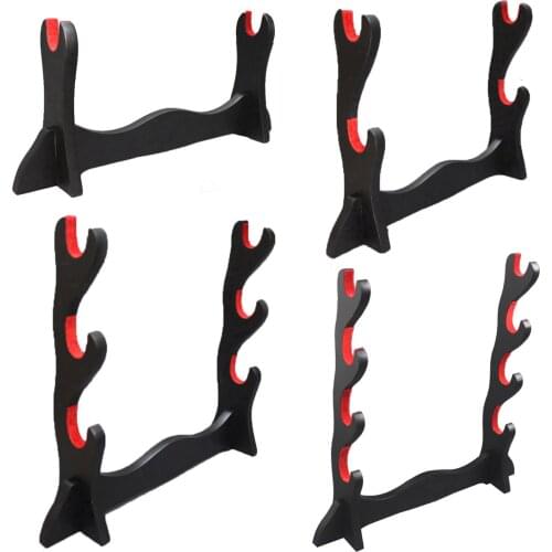 1 2 3 4 Layer Padded Protect Japanese Samurai Sword Katana Wakizashi Tanto Wood Stand Holder Display